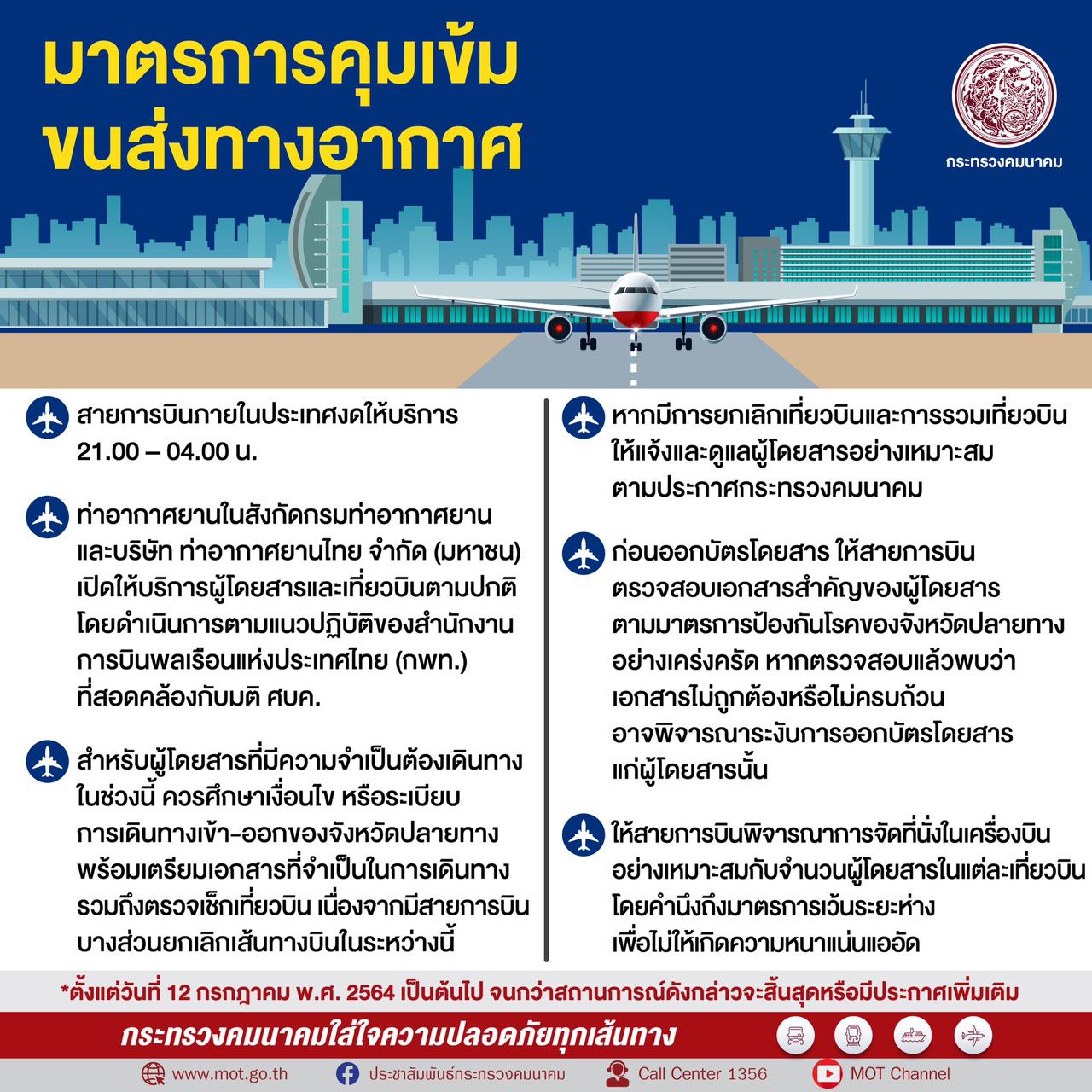 มาตรการคุมเข้มการแพร่ระบาดของ COVID-19 
